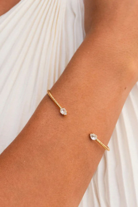 Amelia Bracelet, Gold & Crystal