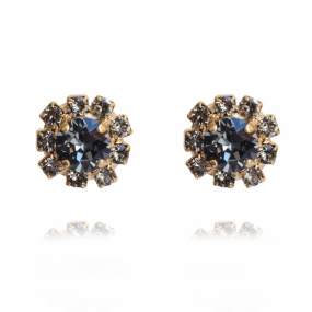 Aello Earring Gold, Black Diamond & Silvernight