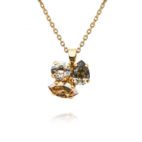 Ana Necklace, Gold & Black Golden Combo