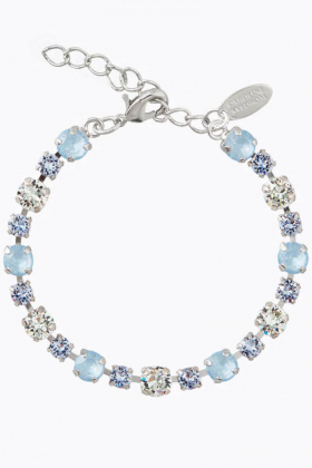 Calanthe Bracelet, Rhodium & Sky Combo