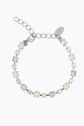 Calanthe Bracelet, Rhodium & Azore combo