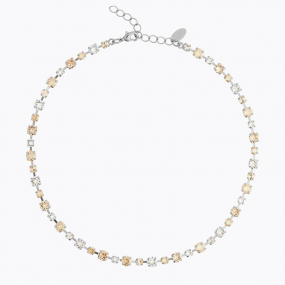 Calanthe Necklace, Rhodium & Golden Combo