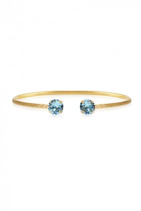 Classic Petite Bracelet, Gold & Aquamarine