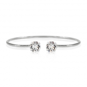 Classic Petite Bracelet, Rhodium & Crystal