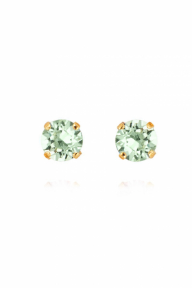Classic Stud Earrings, Gold & Chrysolite