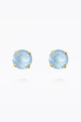 Classic Stud Earrings, Gold & Sky Ignite