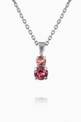 Leah Necklace, Rhodium & Rose Combo