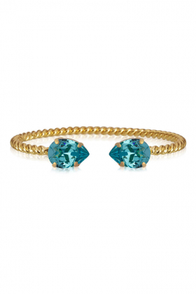 Mini Drop Bracelet, Gold & Light Turquoise