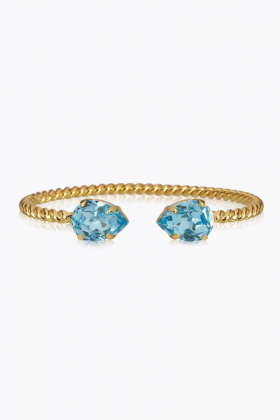 Mini Drop Bracelet, Gold & Aquamarine