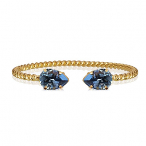 Mini Drop Bracelet, Gold & Denim Blue