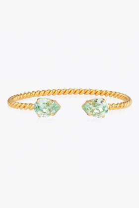 Mini Drop Bracelet, Gold & Chrysolite