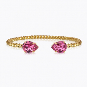 Mini Drop Bracelet, Gold & Dark Rose