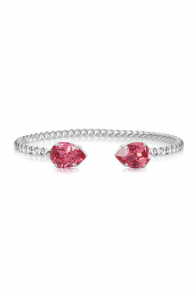 Mini Drop Bracelet, Rhodium & Rose