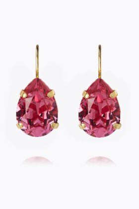 Mini Drop Clasp Earrings, Gold & Rose