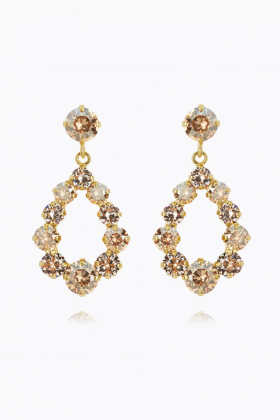 Mini Delia Earrings, Gold & Golden Combo