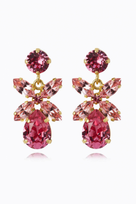 Mini Dione Earrings, Gold & Light Rose / Rose