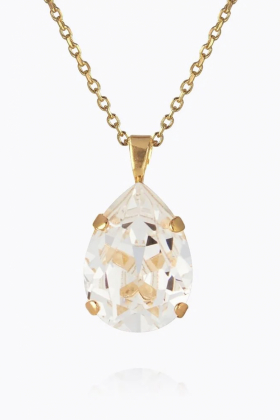 Mini Drop Necklace, Gold & Crystal