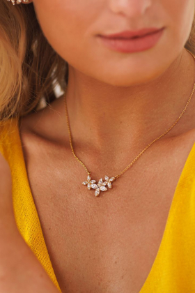 Multi Star Necklace, Gold & Crystal