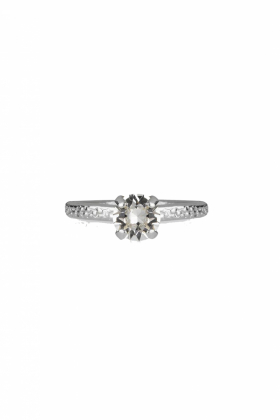 Natti Ring, Rhodium & Crystal