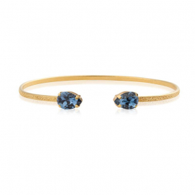 Petite Drop Bracelet, Gold & Denim Blue