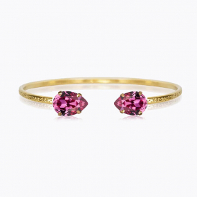 Petite Drop Bracelet, Gold & Dark Rose