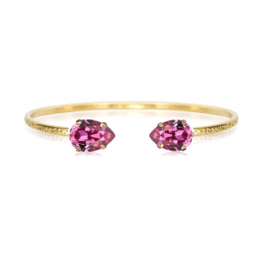 Petite Drop Bracelet, Gold & Dark Rose