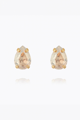 Petite Drop Stud Earrings, Gold & Golden Shadow