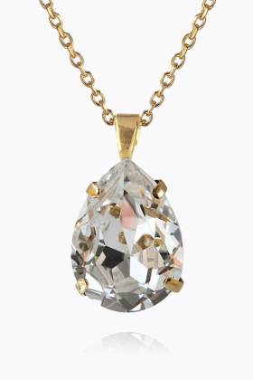 Classic Drop Necklace, Gold & Crystal