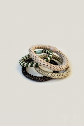 4-pack Elastic Hair Tie, Autumn Combo