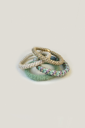 4-pack Elastic Hair Tie, Pistachio Combo