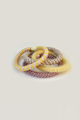 4-pack Elastic Hair Tie, Sunny Bright Combo