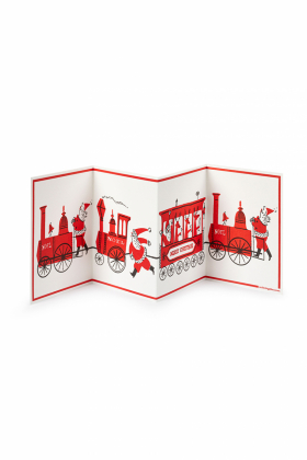 Concertina Card, Santa Trains