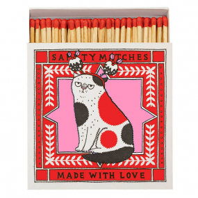 Square Matchbox, Festive Cat 