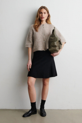 Octava Knit Skirt, Black