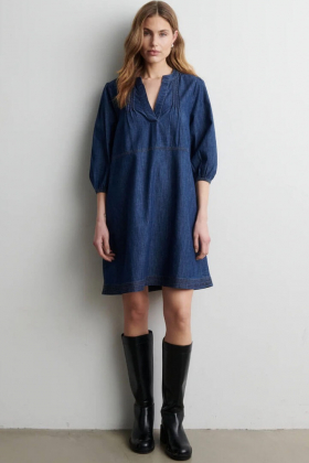 Evana Denim Tunic Dress, Blue denim