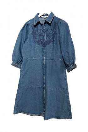 Cornelia Denim Shirt Dress, Blue denim