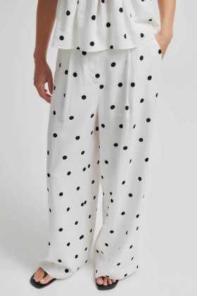Salliy Trousers, White Alyssum 