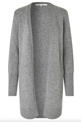 Alph knit cape, Mid Grey Melange
