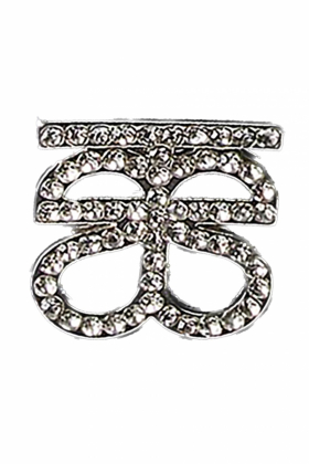 Pari Monogram Brooch, Silver