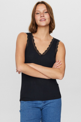 NuBowie Lace Top, Caviar