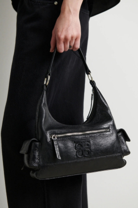 Elissa Leather Bag, Black