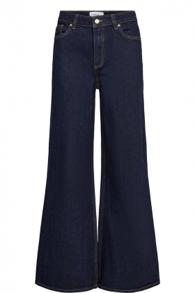Nupisa hr wide jeans, Dark blue denim