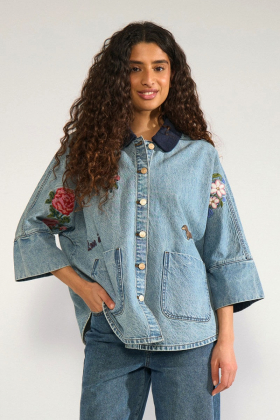 Nudenma oversize shirt, Medium Blue Denim