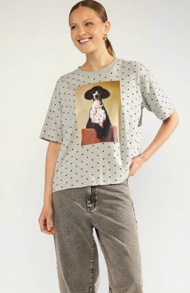 Nurossa oversize t-shirt, Light grey mel