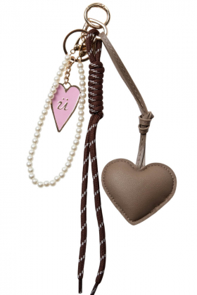 NuTalie Bag Charm, Taupe Grey