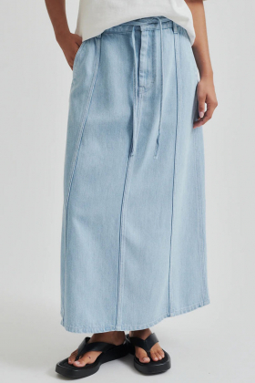 Irvin Denim Skirt, Light Blue Denim