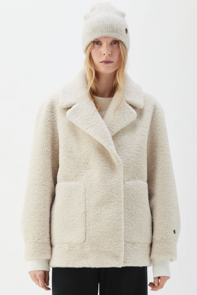 Mei Sherling Jacket, Ecru