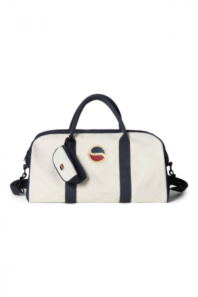 Busnel Canvas Heritage Bag, White & Marine
