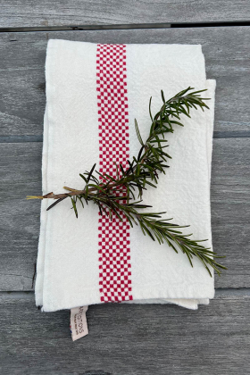 Tea towel Lustucru, White & Rouge