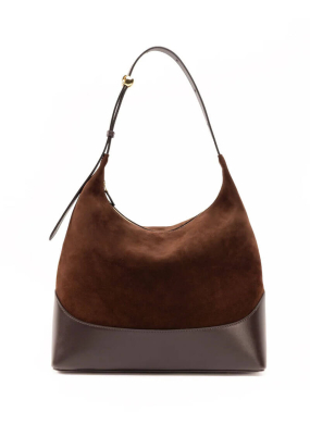 Loop Large Bag Suede Leather, Brownie/Tabacco